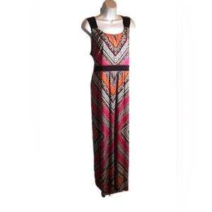 CATHERINES - Women’s Plus Pink/Black Sleeveless Maxi Dress -‎ Size 0X